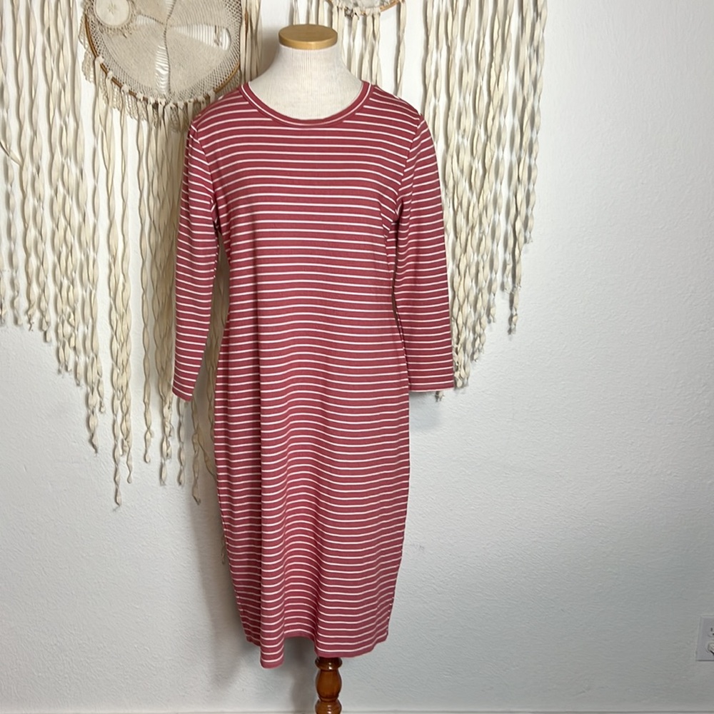Sonnet James Red White Stripe A Play Dress Size L